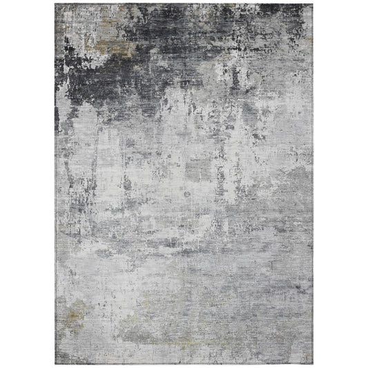 Kaelira Gray Washable Indoor-Outdoor Rug