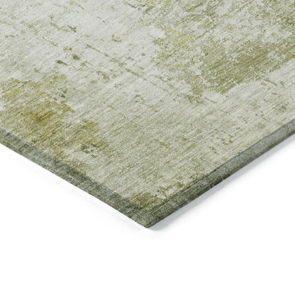 Kaelira Green Washable Indoor-Outdoor Rug