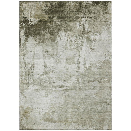 Kaelira Taupe Washable Indoor-Outdoor Rug