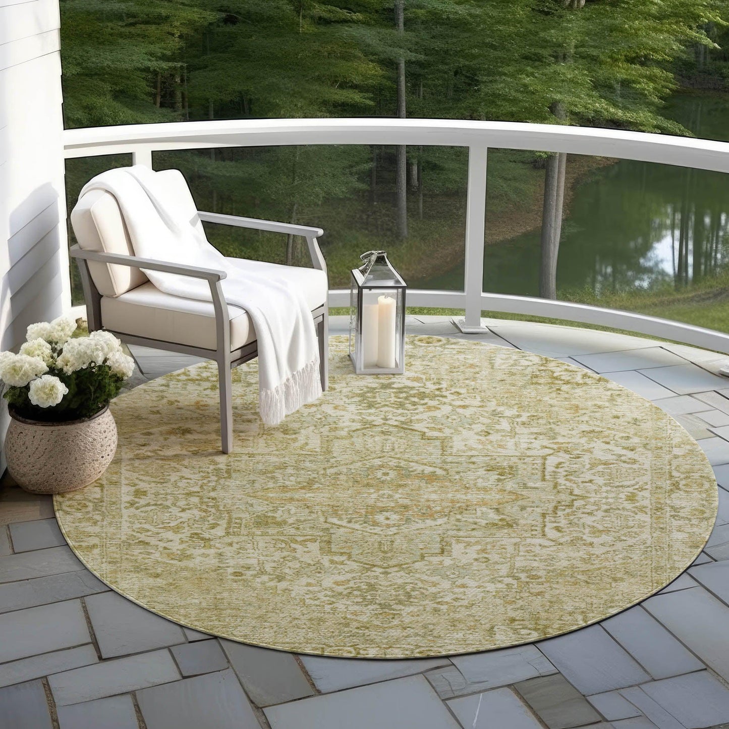 Kaelon Brown Washable Indoor-Outdoor Rug