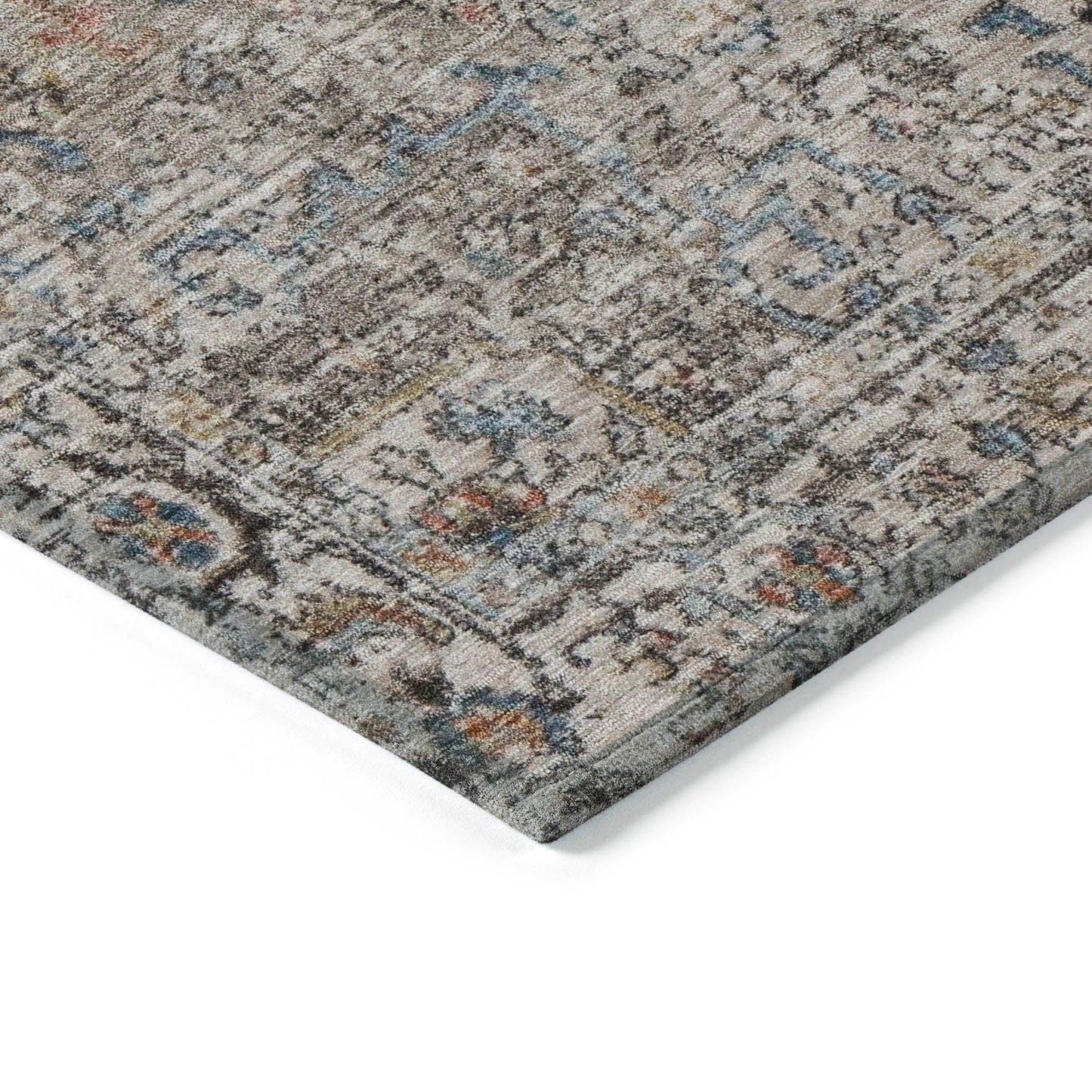 Kaelon Ivory Washable Indoor-Outdoor Rug