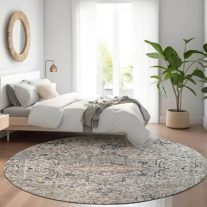 Kaelon Ivory Washable Indoor-Outdoor Rug