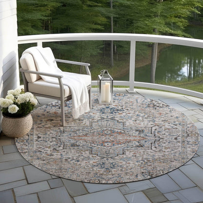 Kaelon Ivory Washable Indoor-Outdoor Rug