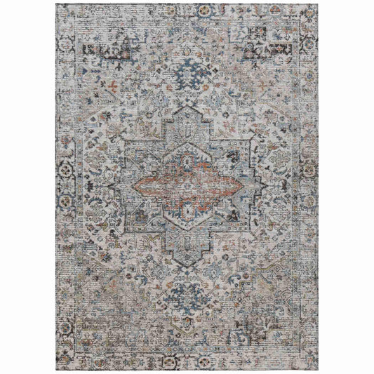 Kaelon Ivory Washable Indoor-Outdoor Rug