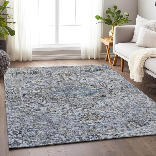Kaelon Linen Washable Indoor-Outdoor Rug
