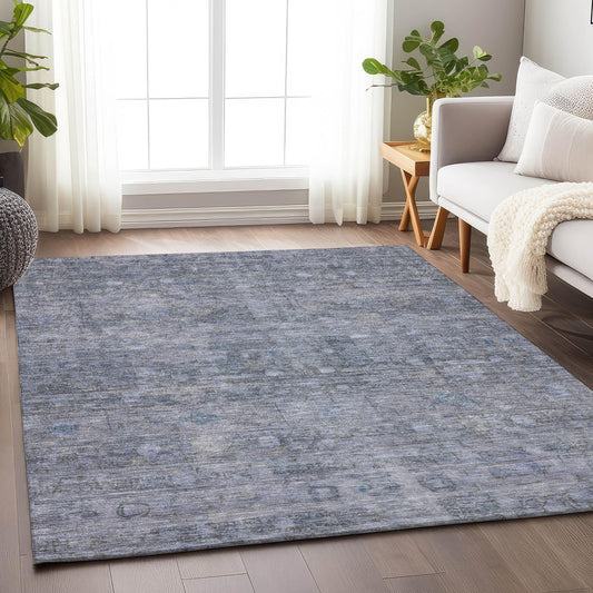 Kaelora Blue Washable Indoor-Outdoor Rug