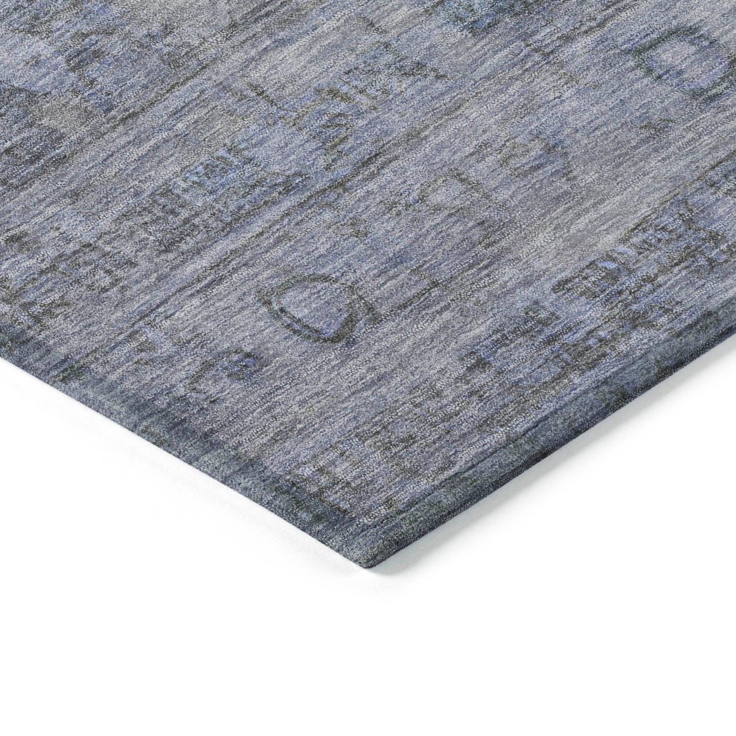 Kaelora Blue Washable Indoor-Outdoor Rug