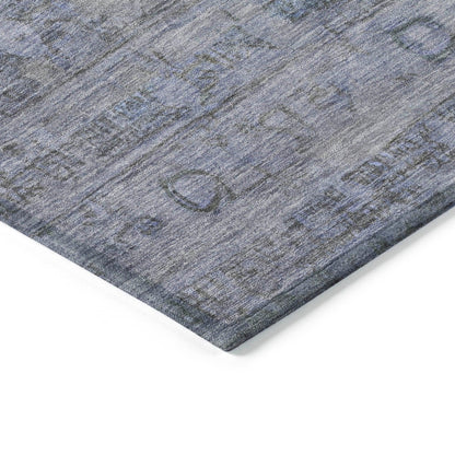 Kaelora Blue Washable Indoor-Outdoor Rug