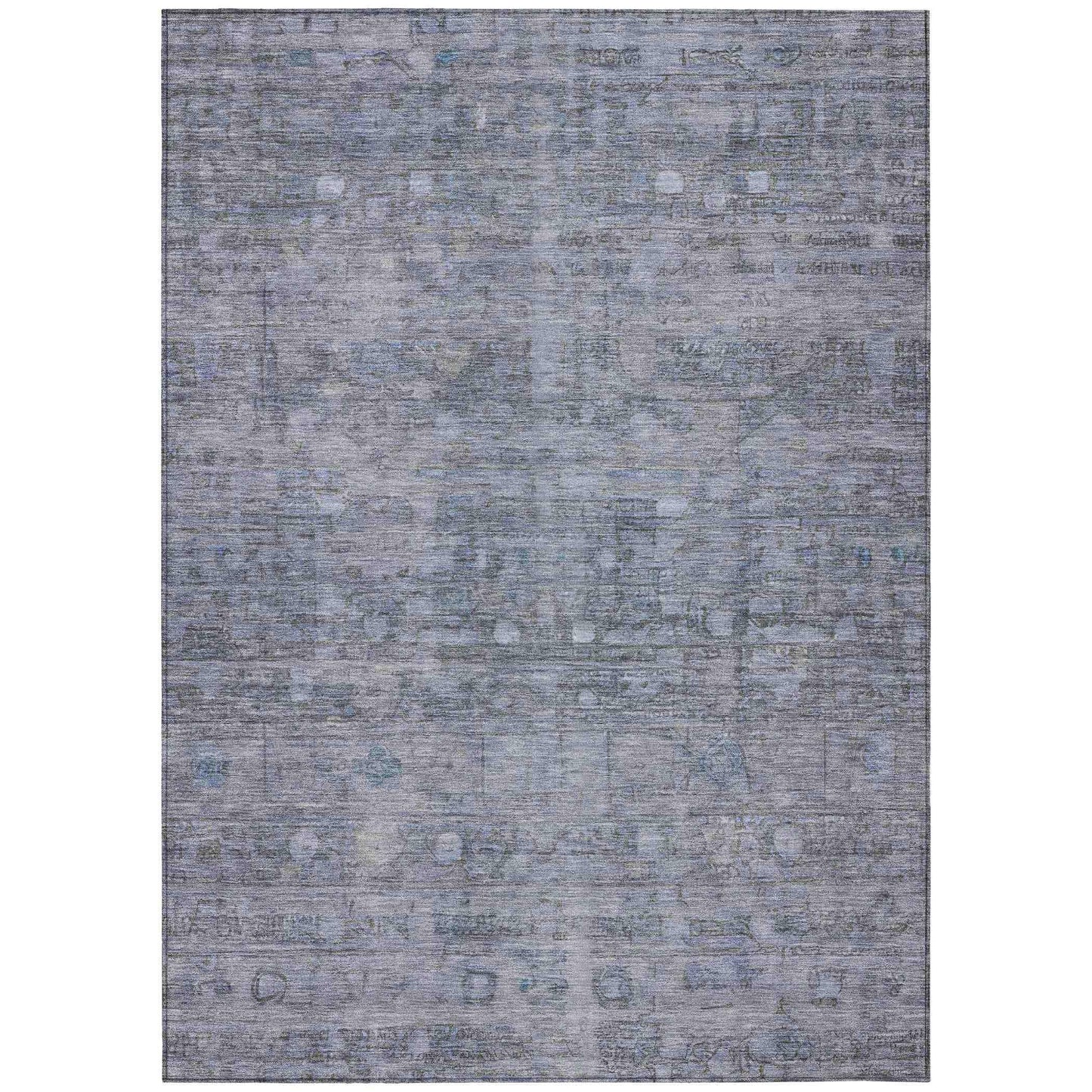 Kaelora Blue Washable Indoor-Outdoor Rug