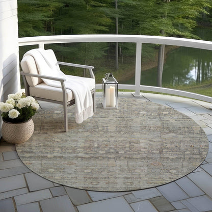 Kaelora Brown Washable Indoor-Outdoor Rug