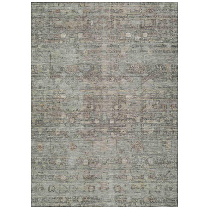 Kaelora Brown Washable Indoor-Outdoor Rug