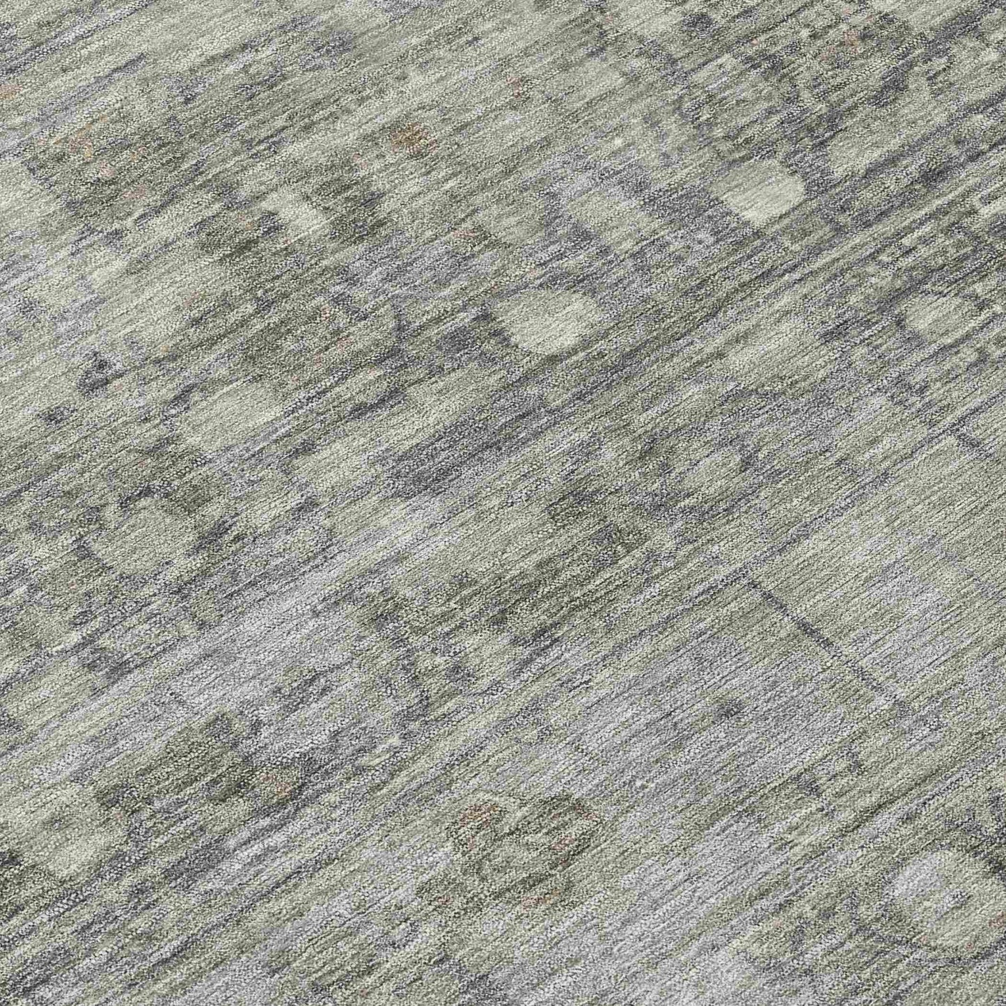 Kaelora Gray Washable Indoor-Outdoor Rug