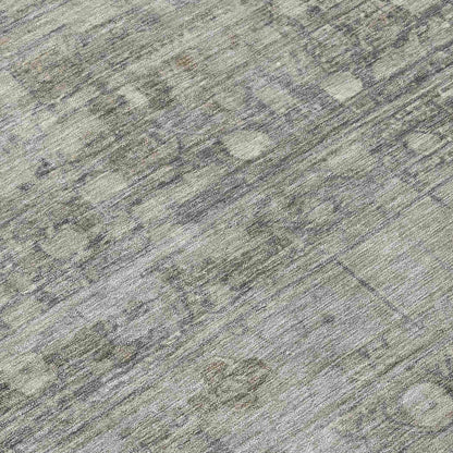 Kaelora Gray Washable Indoor-Outdoor Rug