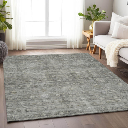 Kaelora Gray Washable Indoor-Outdoor Rug