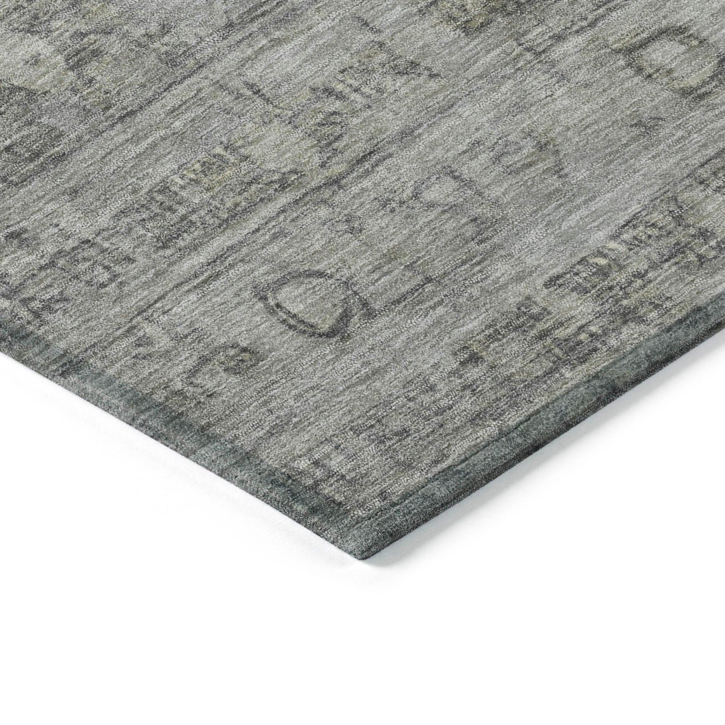 Kaelora Gray Washable Indoor-Outdoor Rug