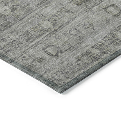 Kaelora Gray Washable Indoor-Outdoor Rug