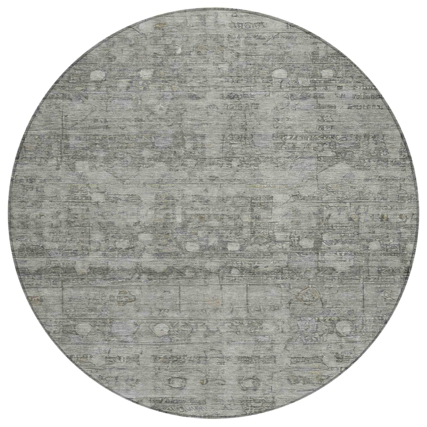 Kaelora Gray Washable Indoor-Outdoor Rug
