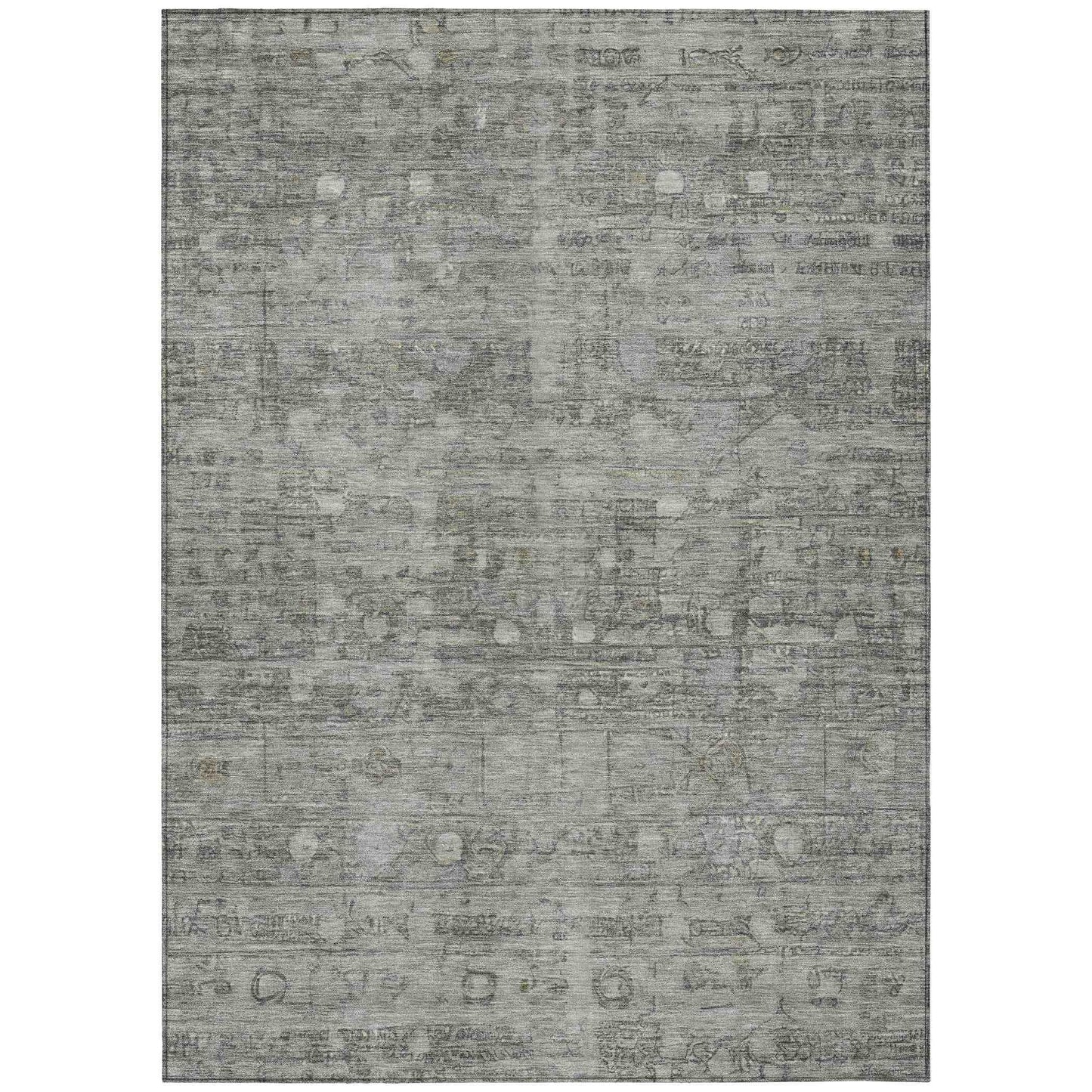 Kaelora Gray Washable Indoor-Outdoor Rug