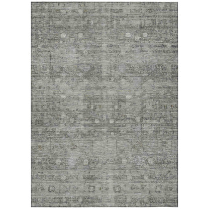 Kaelora Gray Washable Indoor-Outdoor Rug