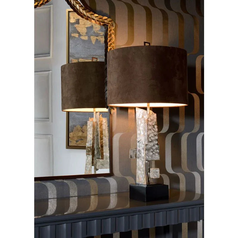 Kahn White Wash Steel Made Table Lamp - LOOMLAN - Wildwood - Table Lamps