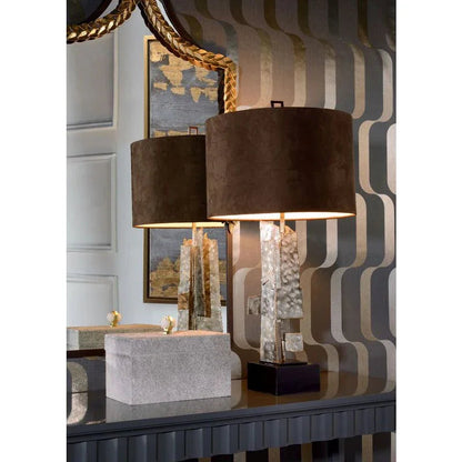 Kahn White Wash Steel Made Table Lamp - LOOMLAN - Wildwood - Table Lamps