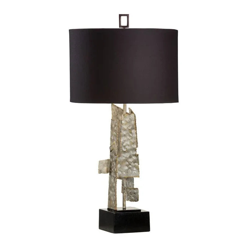 Kahn White Wash Steel Made Table Lamp - LOOMLAN - Wildwood - Table Lamps