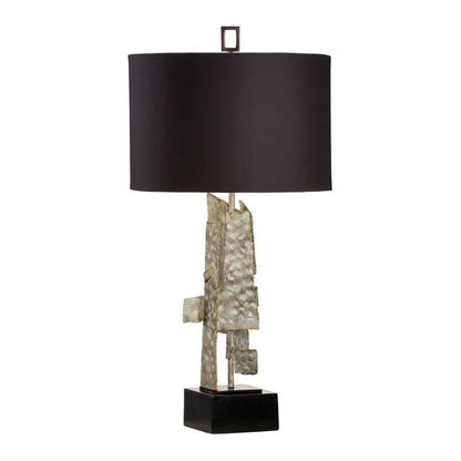 Kahn White Wash Steel Made Table Lamp - LOOMLAN - Wildwood - Table Lamps