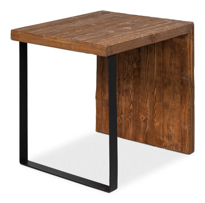 Kai Edge Rectangular Brown Side Table
