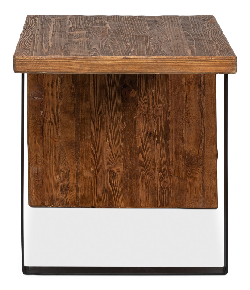 Kai Edge Rectangular Brown Side Table
