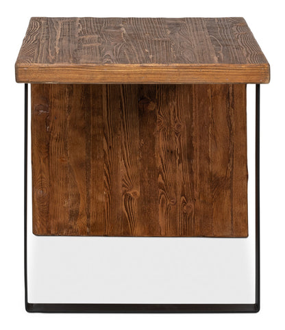 Kai Edge Rectangular Brown Side Table