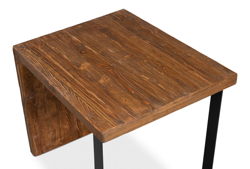 Kai Edge Rectangular Brown Side Table