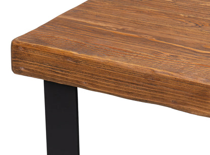 Kai Edge Rectangular Brown Side Table