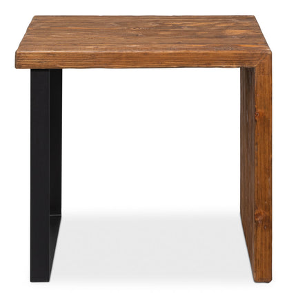 Kai Edge Rectangular Brown Side Table