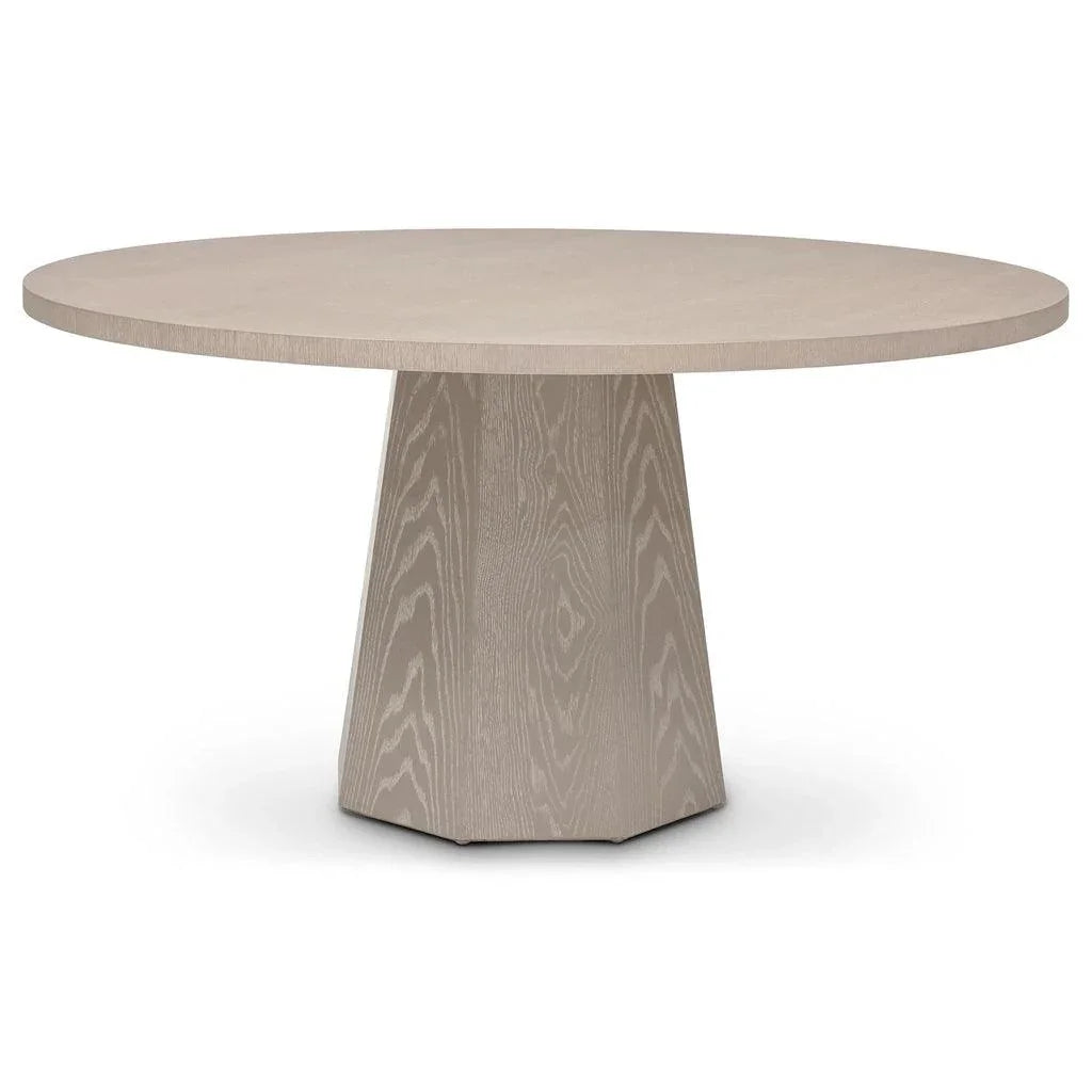Kaia Wood Round Dining Table-Dining Tables-Urbia-Taupe Grey-LOOMLAN