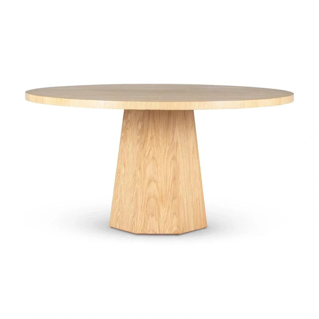 Kaia Wood Round Dining Table-Dining Tables-Urbia-White Oak-LOOMLAN