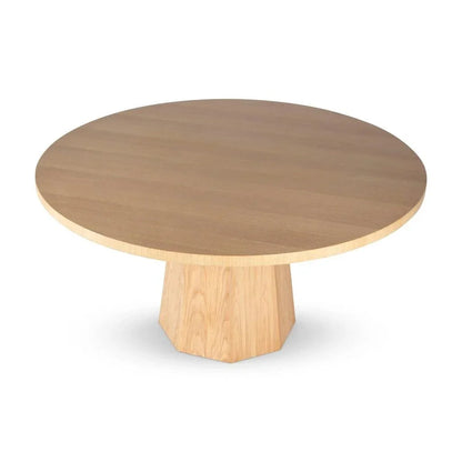 Kaia Wood Round Dining Table-Dining Tables-Urbia-LOOMLAN