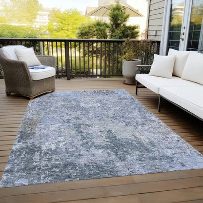 Kairi Blue Washable Indoor - Outdoor Rug - LOOMLAN - LOOMLAN Rugs - Outdoor Rugs