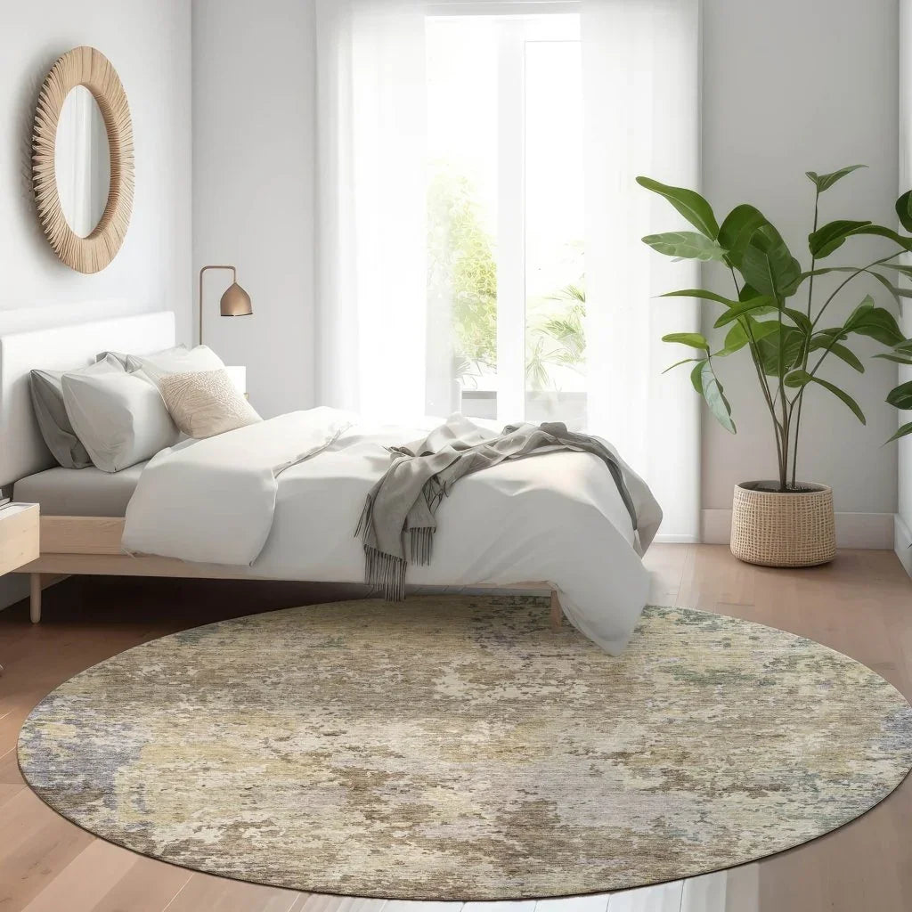 Kairi Brown Washable Indoor - Outdoor Rug - LOOMLAN - LOOMLAN Rugs - Outdoor Rugs