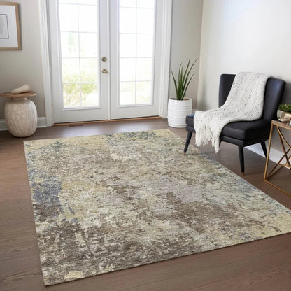 Kairi Brown Washable Indoor - Outdoor Rug - LOOMLAN - LOOMLAN Rugs - Outdoor Rugs