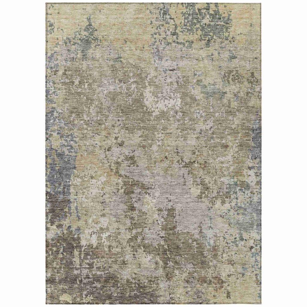 Kairi Brown Washable Indoor - Outdoor Rug - LOOMLAN - LOOMLAN Rugs - Outdoor Rugs
