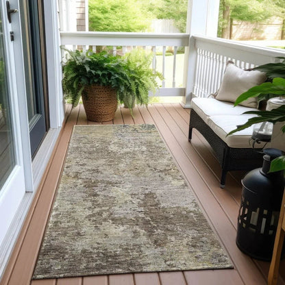 Kairi Brown Washable Indoor - Outdoor Rug - LOOMLAN - LOOMLAN Rugs - Outdoor Rugs