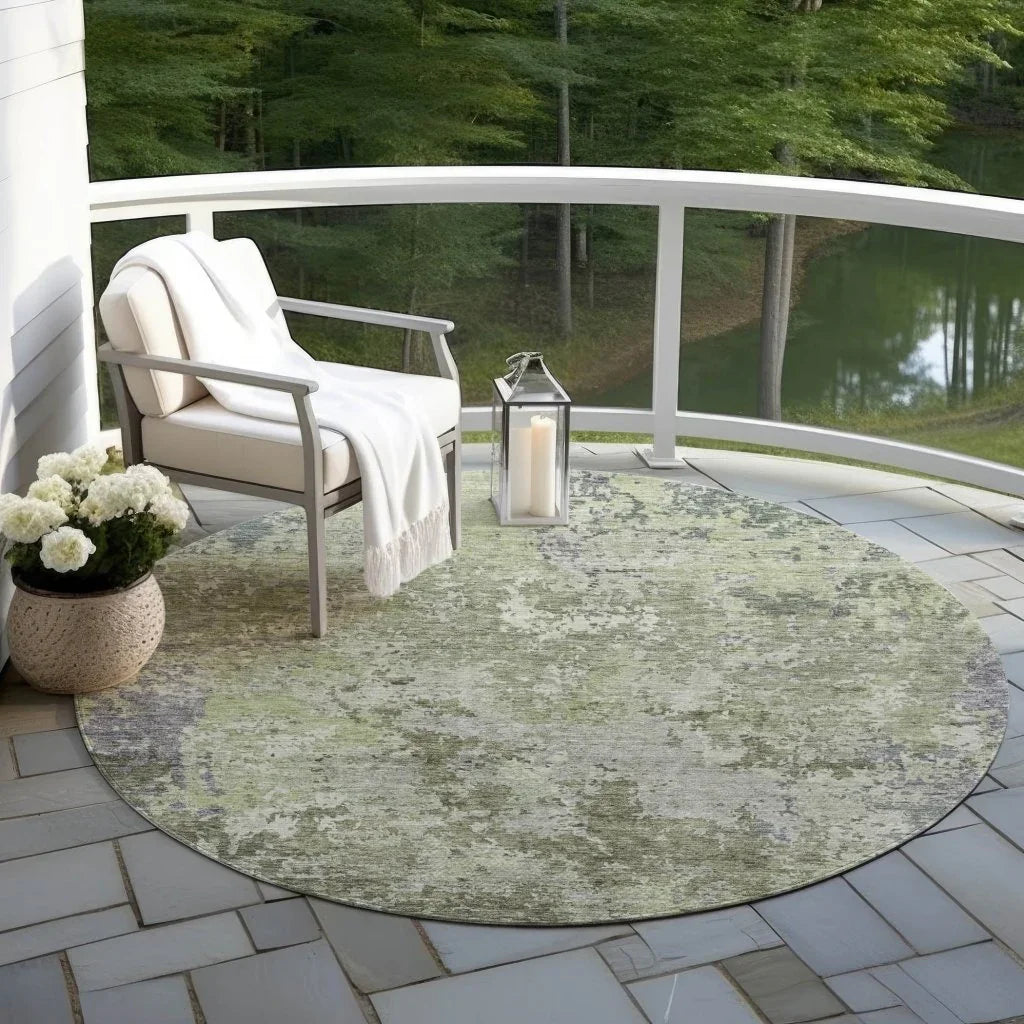 Kairi Green Washable Indoor - Outdoor Rug - LOOMLAN - LOOMLAN Rugs - Outdoor Rugs