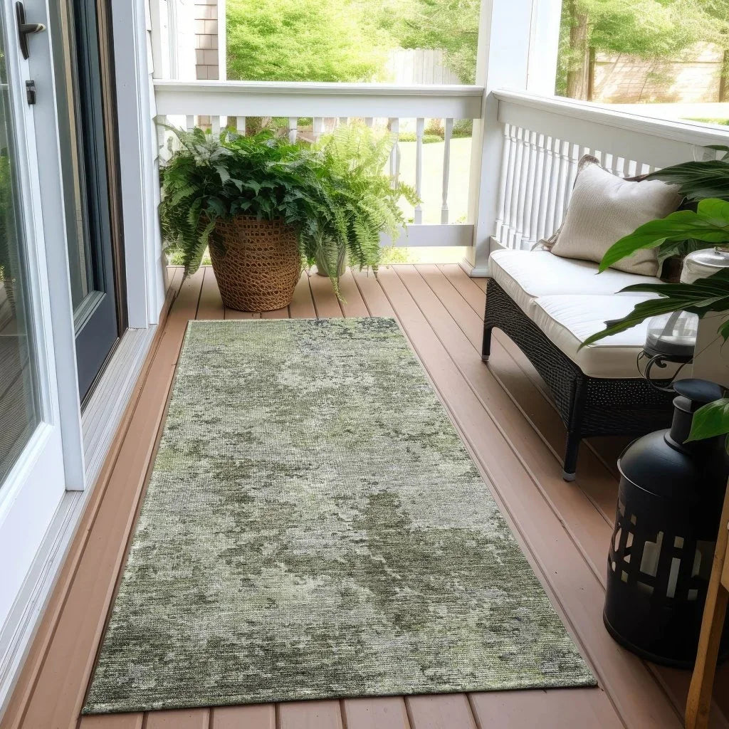 Kairi Green Washable Indoor - Outdoor Rug - LOOMLAN - LOOMLAN Rugs - Outdoor Rugs