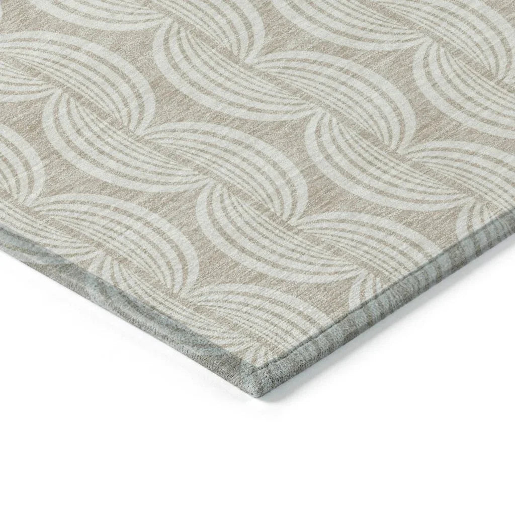 Kairova Beige Washable Indoor-Outdoor Rug-Outdoor Rugs-LOOMLAN Rugs-LOOMLAN