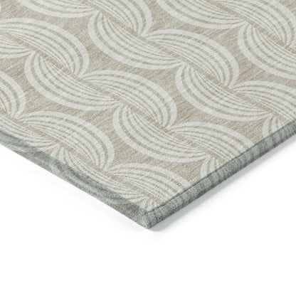Kairova Beige Washable Indoor-Outdoor Rug-Outdoor Rugs-LOOMLAN Rugs-LOOMLAN