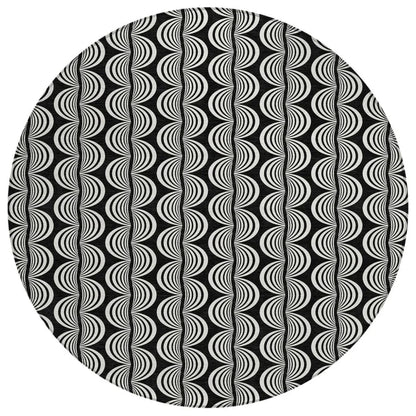 Kairova Black Washable Indoor-Outdoor Rug-Outdoor Rugs-LOOMLAN Rugs-8' x 8'-LOOMLAN
