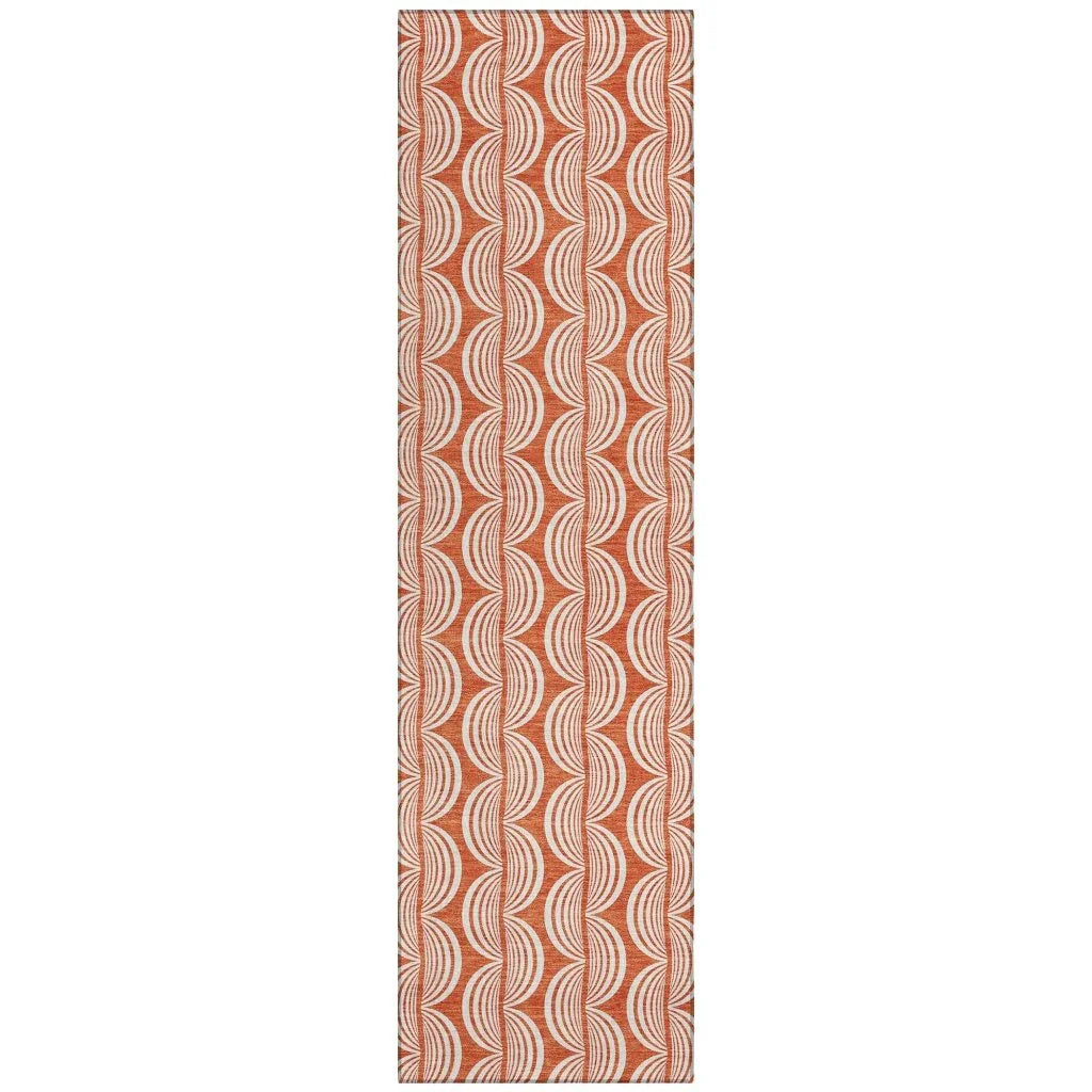 Kairova Coral Washable Indoor-Outdoor Rug-Outdoor Rugs-LOOMLAN Rugs-2'3" x 7'6"-LOOMLAN