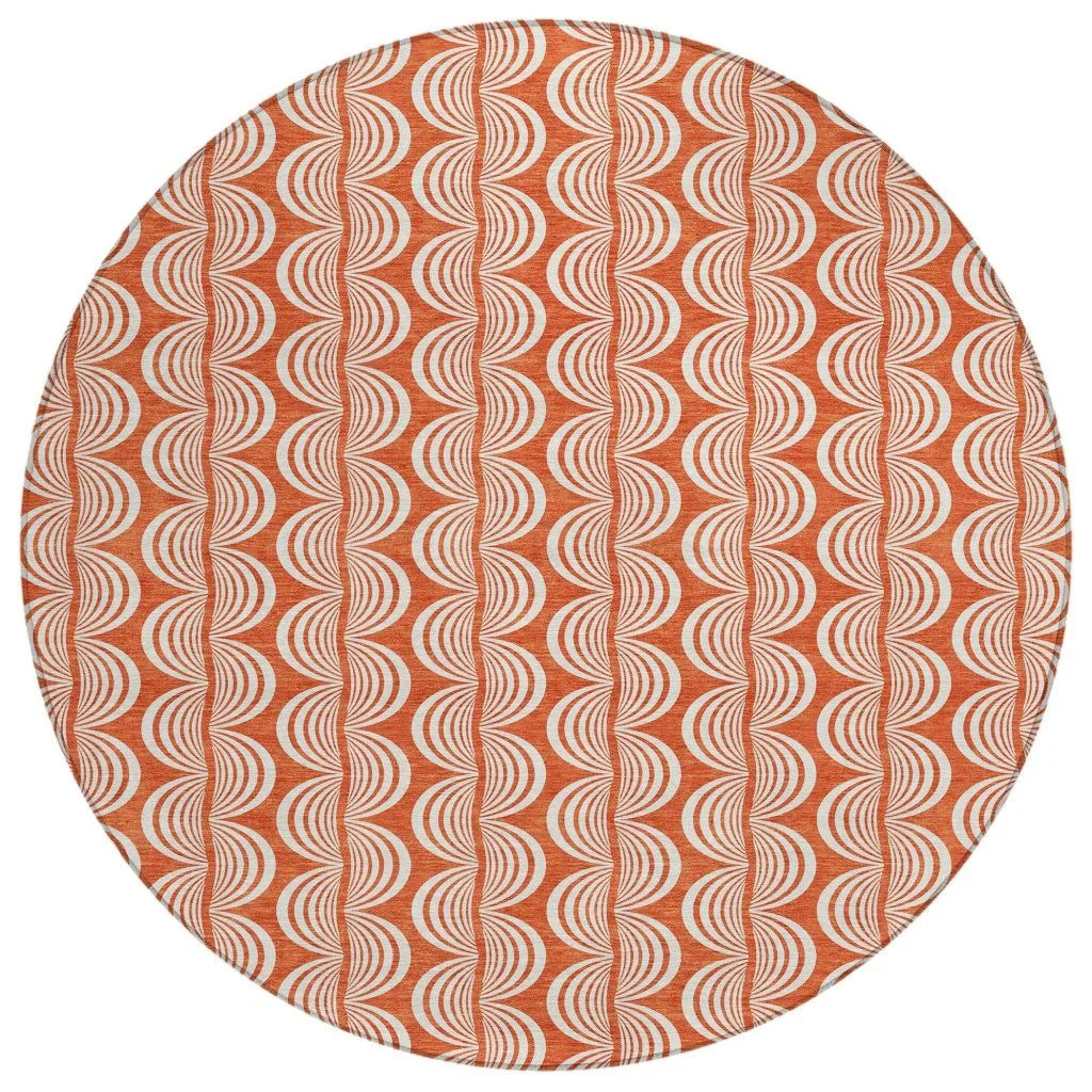 Kairova Coral Washable Indoor-Outdoor Rug-Outdoor Rugs-LOOMLAN Rugs-8' x 8'-LOOMLAN