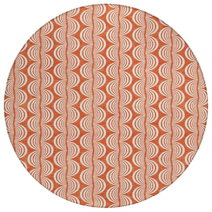 Kairova Coral Washable Indoor-Outdoor Rug-Outdoor Rugs-LOOMLAN Rugs-8' x 8'-LOOMLAN