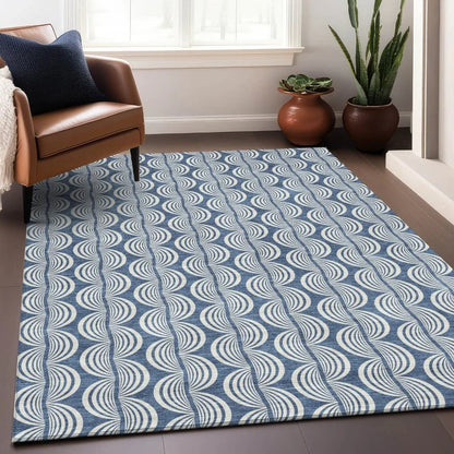 Kairova Denim Washable Indoor-Outdoor Rug-Outdoor Rugs-LOOMLAN Rugs-LOOMLAN